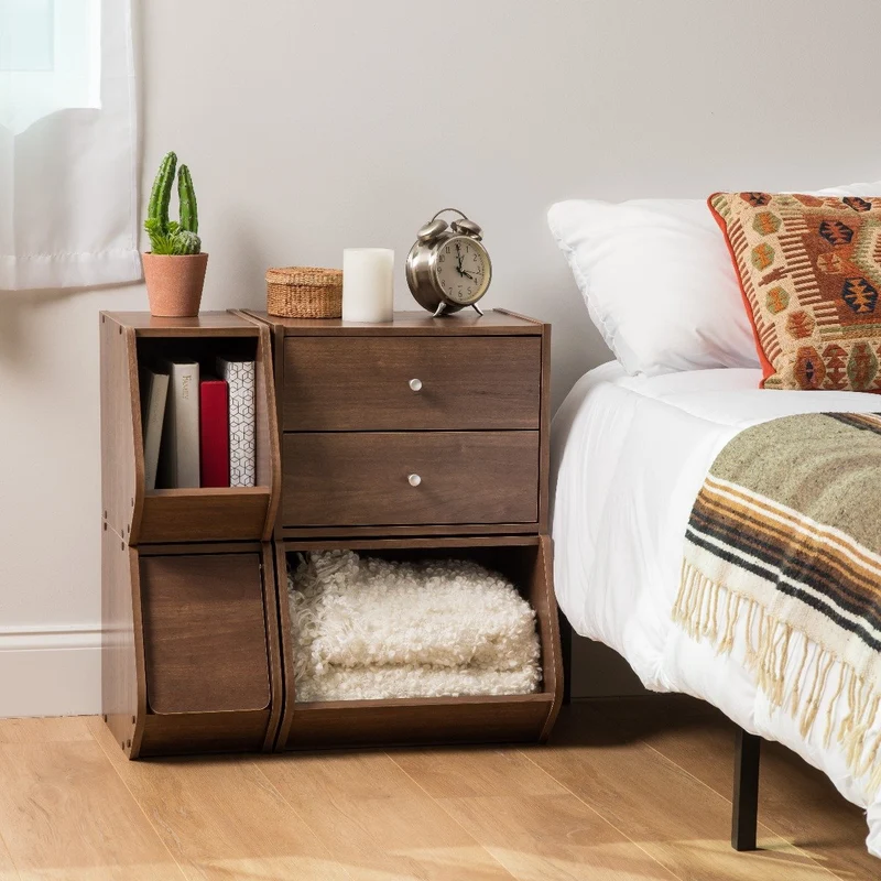 Modular Wood Stacking Box with Drawers