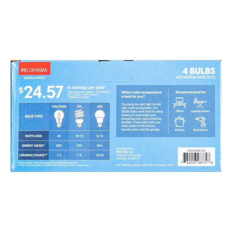 LED Light Bulbs-5000K-Bulb