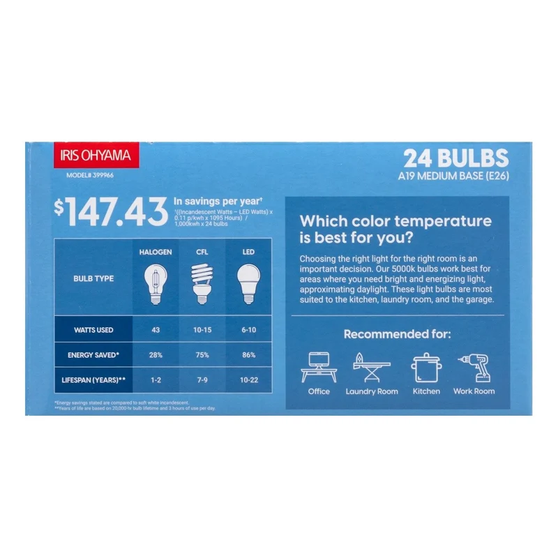 LED Light Bulbs-5000K-Bulb