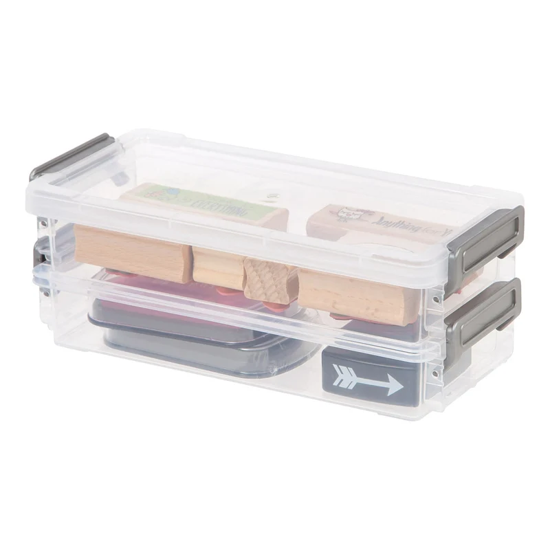 Layered Latch Box - Small, Wide