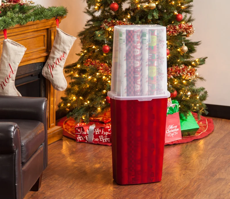 Holiday 40-inch Wrapping Paper Storage Box