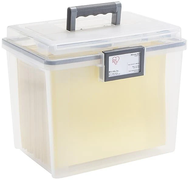 File Box (Letter) with Handle and Organizer, WeatherPro™ - 19 QT - Gasket Box