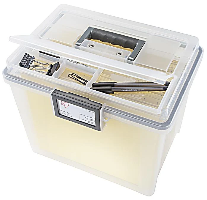 File Box (Letter) with Handle and Organizer, WeatherPro™ - 19 QT - Gasket Box