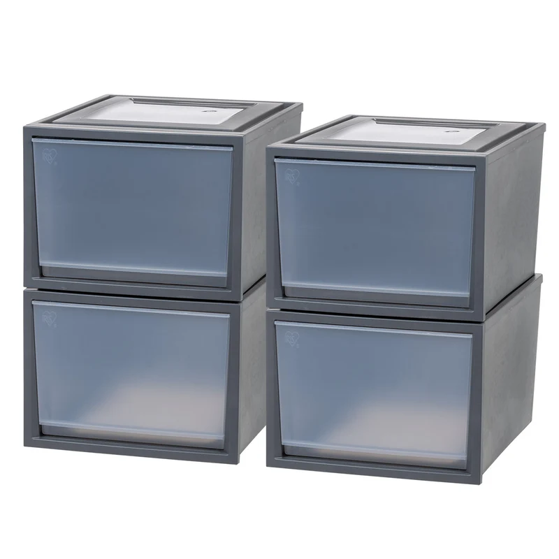 Deep Box Chest Drawer, 4 Pack