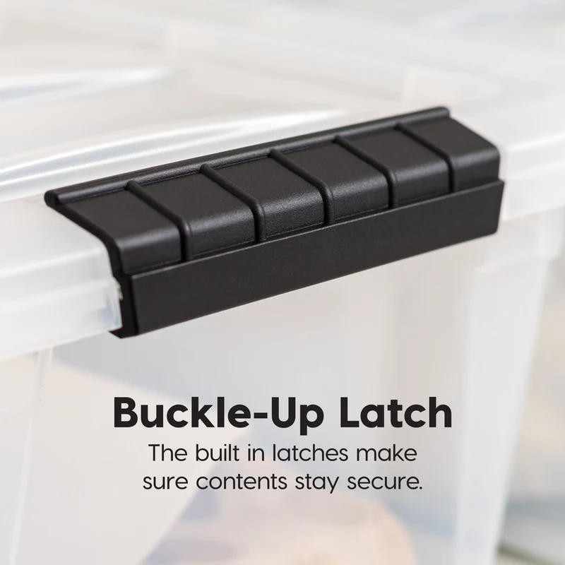 Stack & Pull® Storage Box - 32 QT Clear 4 Pack