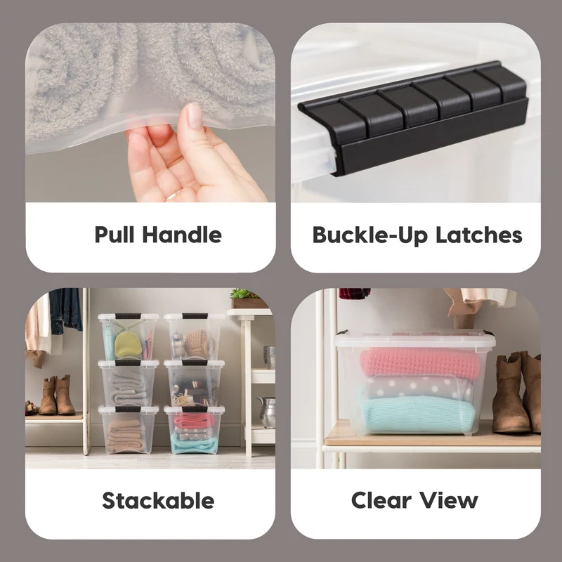 Stack & Pull® Storage Box - 19 QT 4 Pack