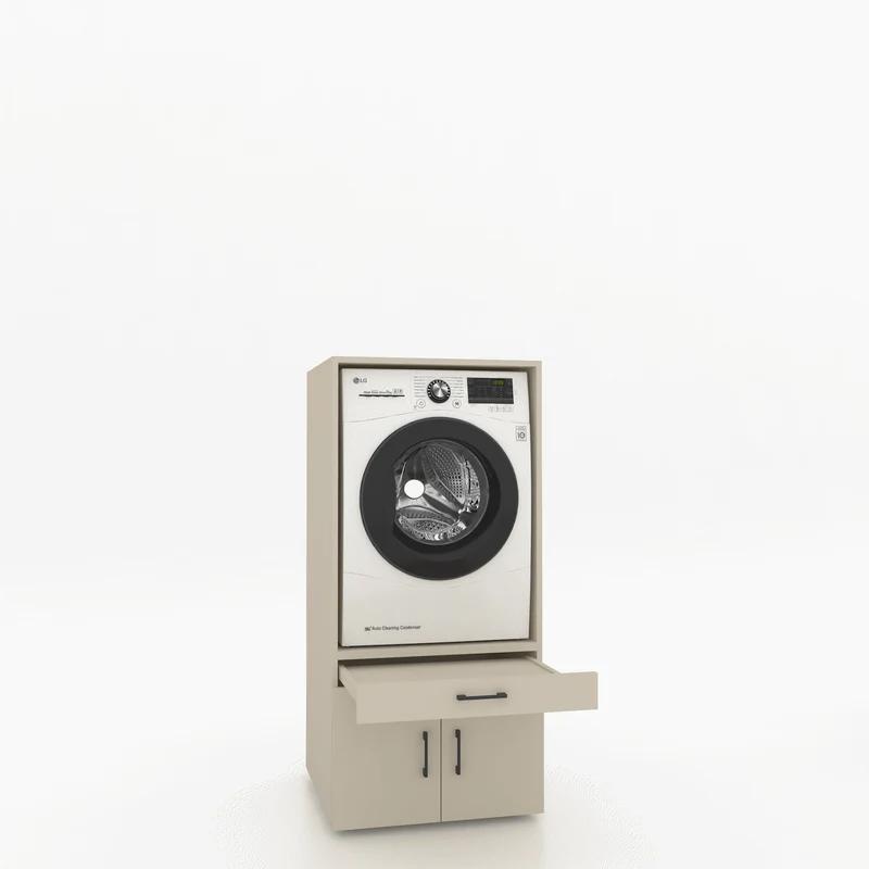 Wasmachinekast 1 delig - 67x145x67cm – Greige