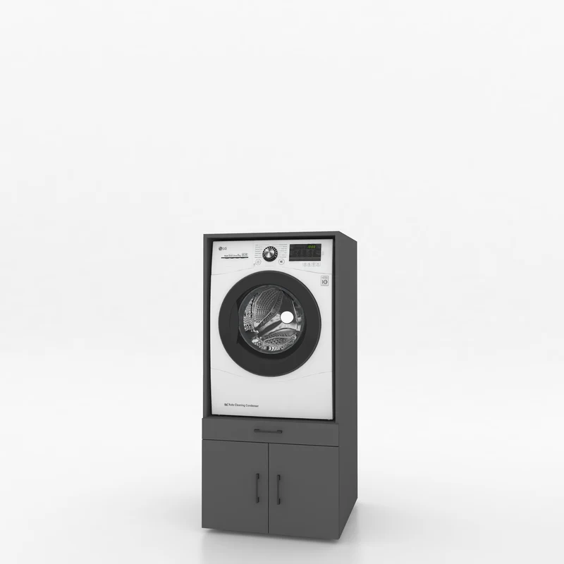 Wasmachinekast 1 delig - 67x145x67cm – Antraciet
