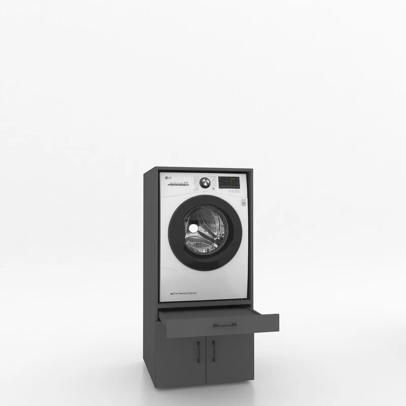 Wasmachinekast 1 delig - 67x145x67cm – Antraciet