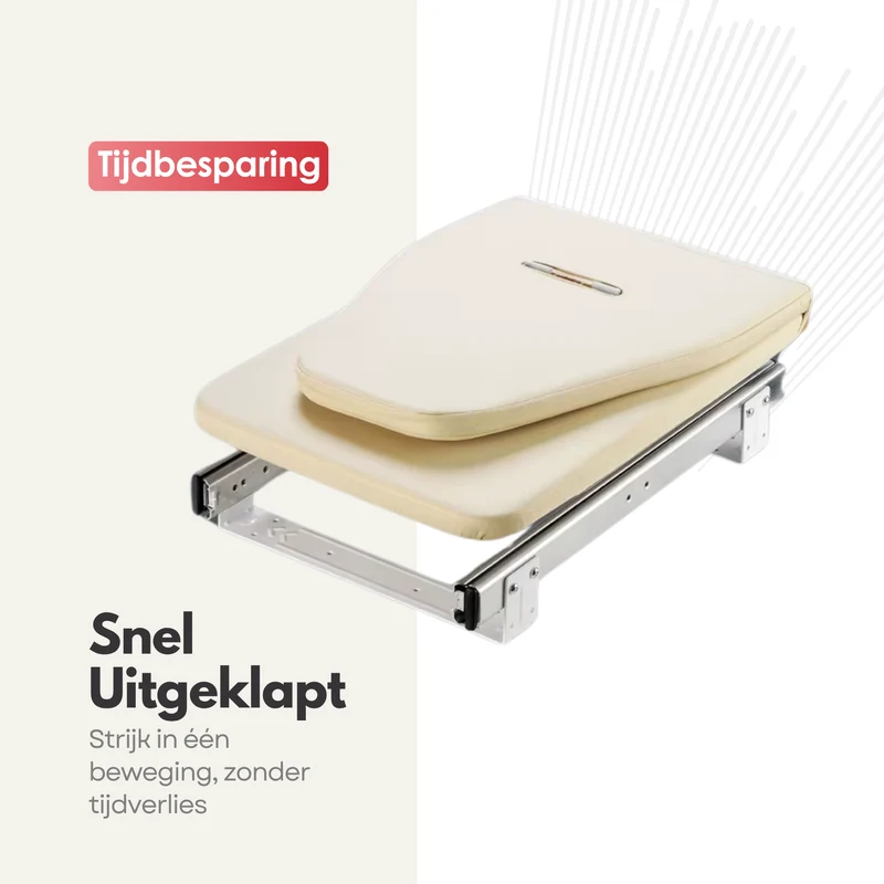 Kastrex Inbouw Strijkplank Voor Kast – 180° Draaibaar – Ruimtebesparend – Inclusief Bevestiging