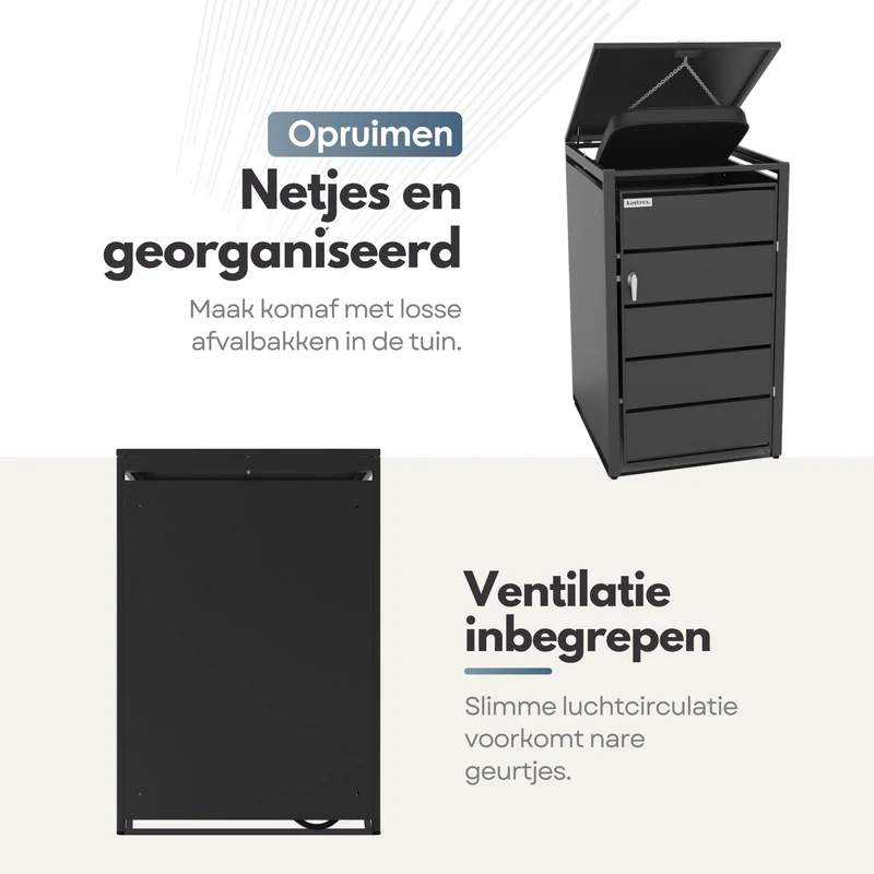 Kastrex Container Ombouw Kast - Voor 1 Kliko - Weerbestendig & Onderhoudsvrij - Gecoat Staal