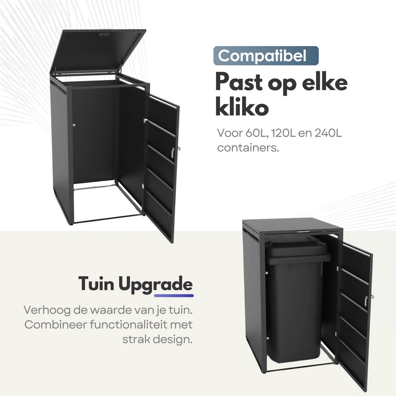 Kastrex Container Ombouw Kast - Voor 1 Kliko - Weerbestendig & Onderhoudsvrij - Gecoat Staal