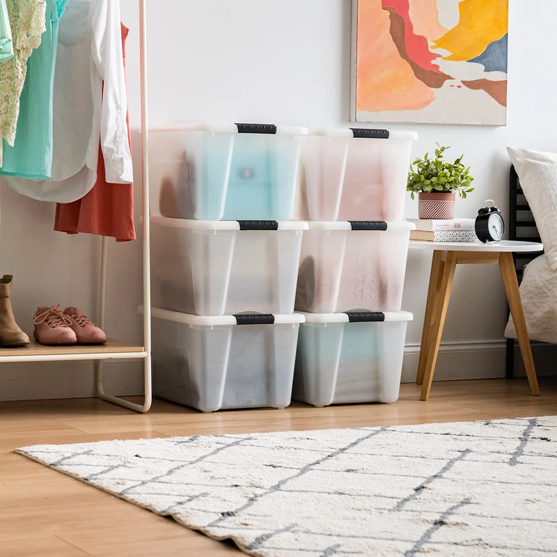 Stack & Pull® Storage Box - 40 QT 6 Pack