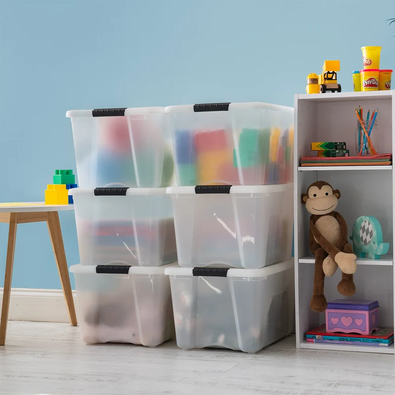 Stack & Pull® Storage Box - 40 QT 6 Pack