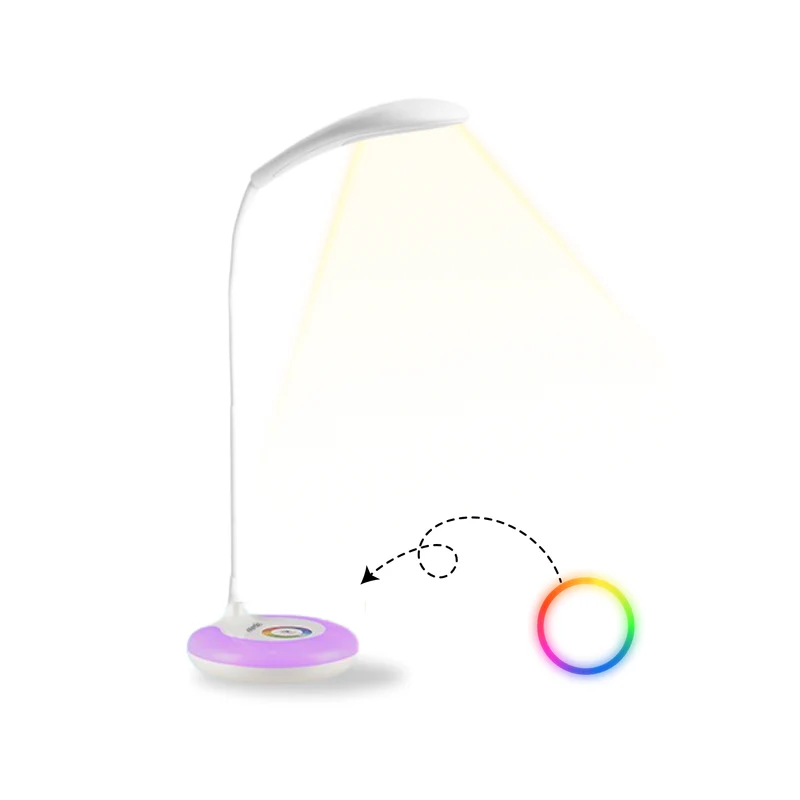 Verstelbare Draadloze LED Bureaulamp - RGB Kleuren - Dimbaar & Verstelbaar - Bureau Lamp Wit