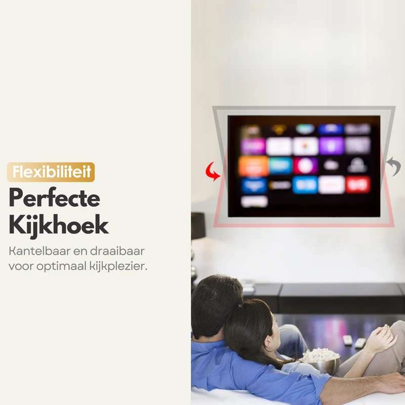 Sterla TV Muurbeugel – Draaibaar en Kantelbaar – Full Motion Beugel Geschikt voor 26-55 Inch TV’s tot 45KG – Universeel Ontwerp