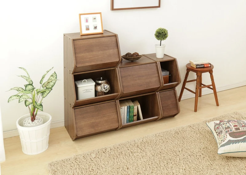 Modular Wood Stacking Box - Narrow