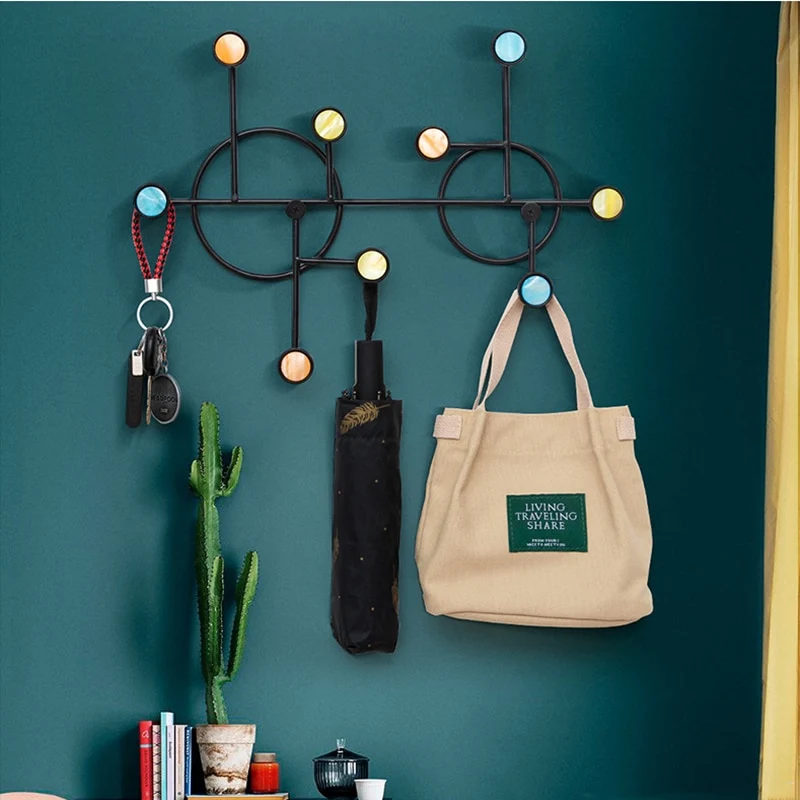 Porte Manteau Mural Asymétrique Coloré