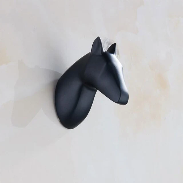 Crochet Porte Manteau Moderne Cheval Noir