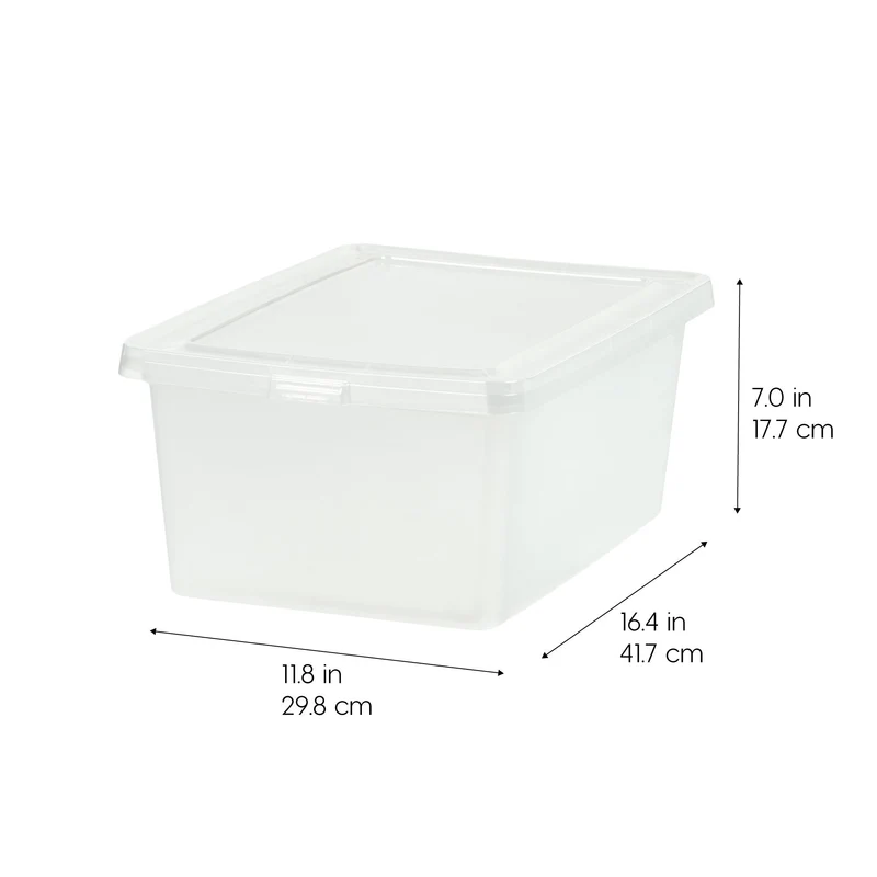 Clear Storage Box 12 Pack - 17 QT