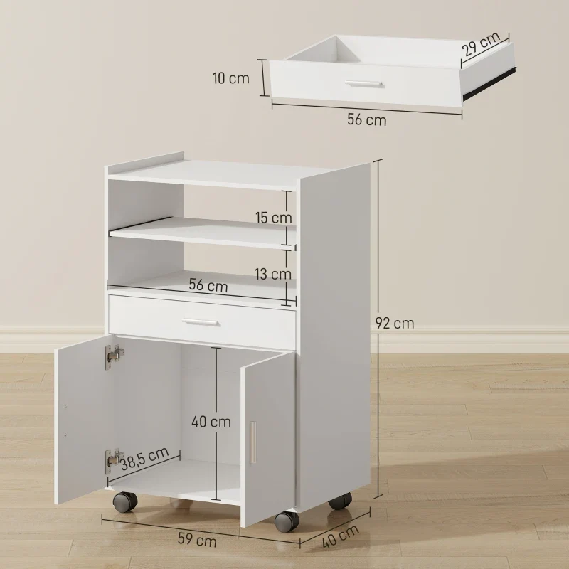Nancy's Oricola Keukenkast - Opbergkast - Wit - ± 60 x 40 x 90 cm