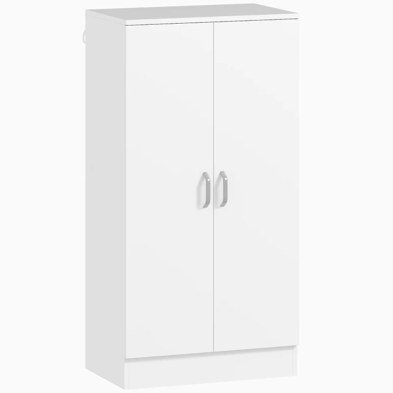 Nancy's Mirano Schoenenkast - Opbergkast voor Schoenen - Schoenenrek - Wit - ± 55 x 35 x 110 cm