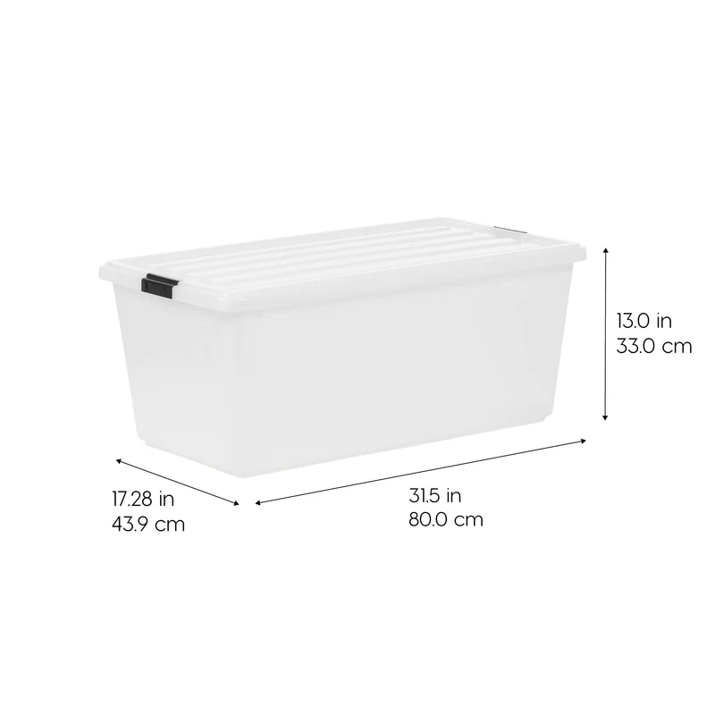 Stackable Buckle Down Storage Box - 91 QT 4 Pack