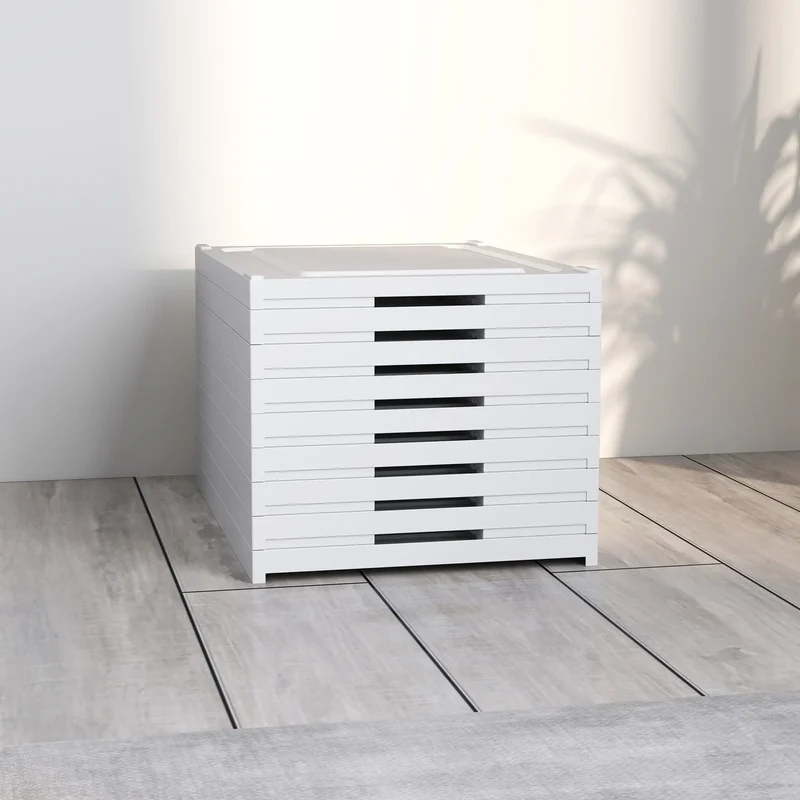 Nancy's Fiumicello Schoenenkast - Opbergkast voor Schoenen - Wit - ± 25 x 35 x 140 cm