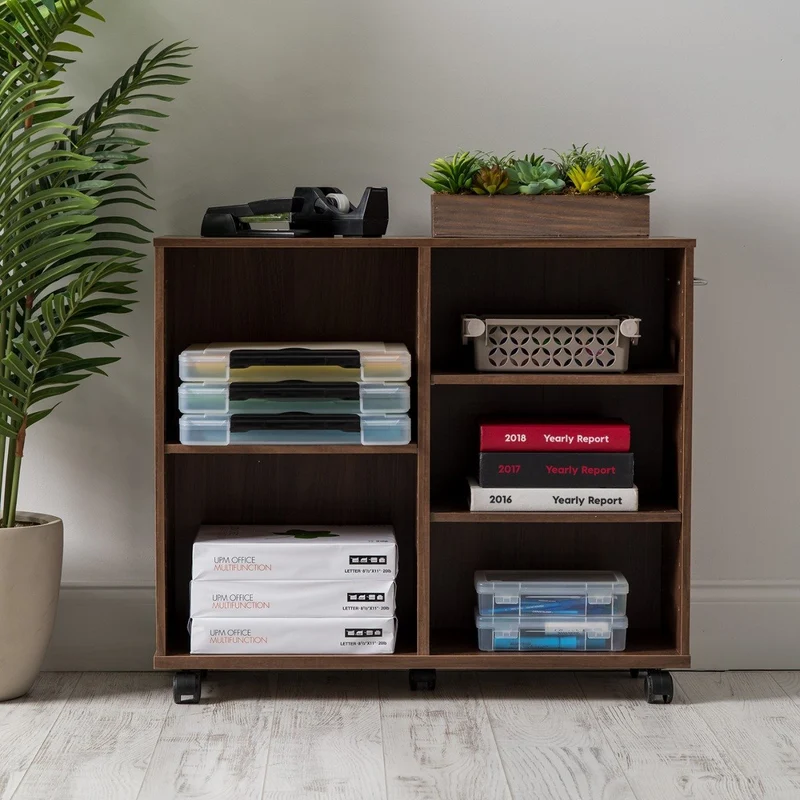 Wood Rolling Storage - Wide Deep
