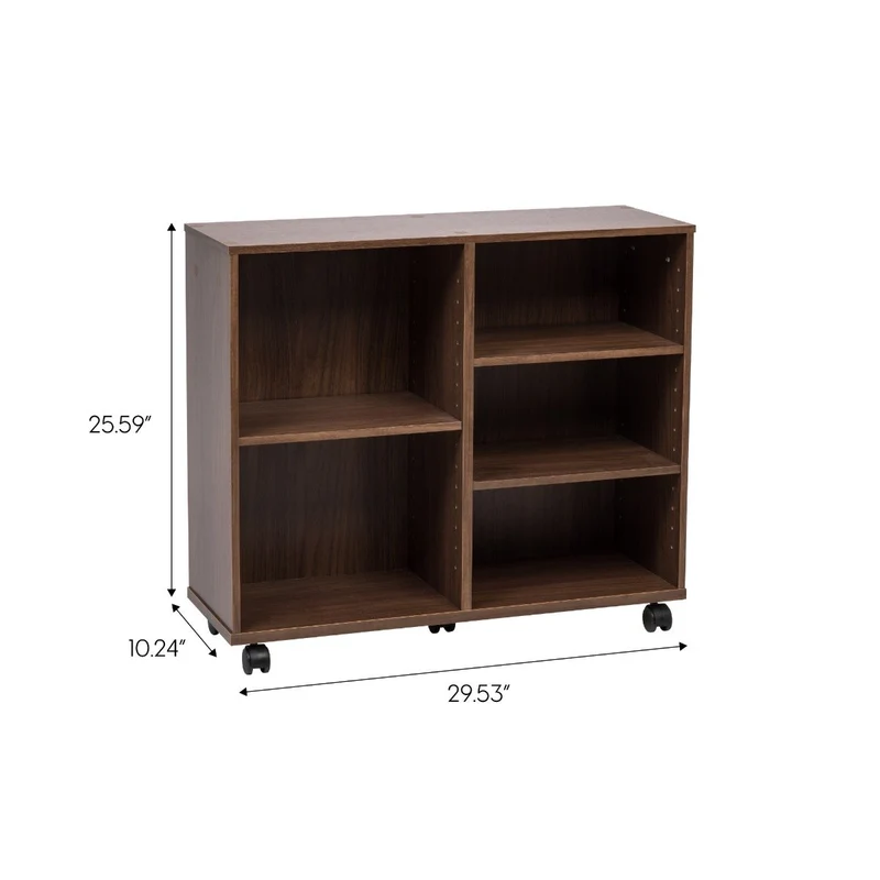 Wood Rolling Storage - Wide Deep
