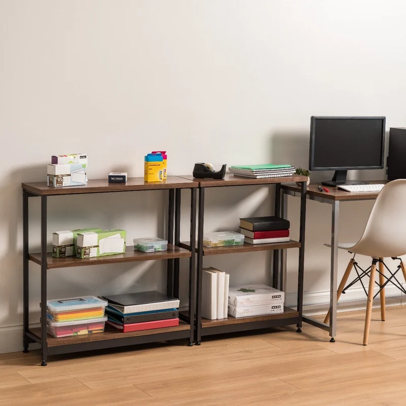 Wood and Metal Shelf - 3 Tier - Wide