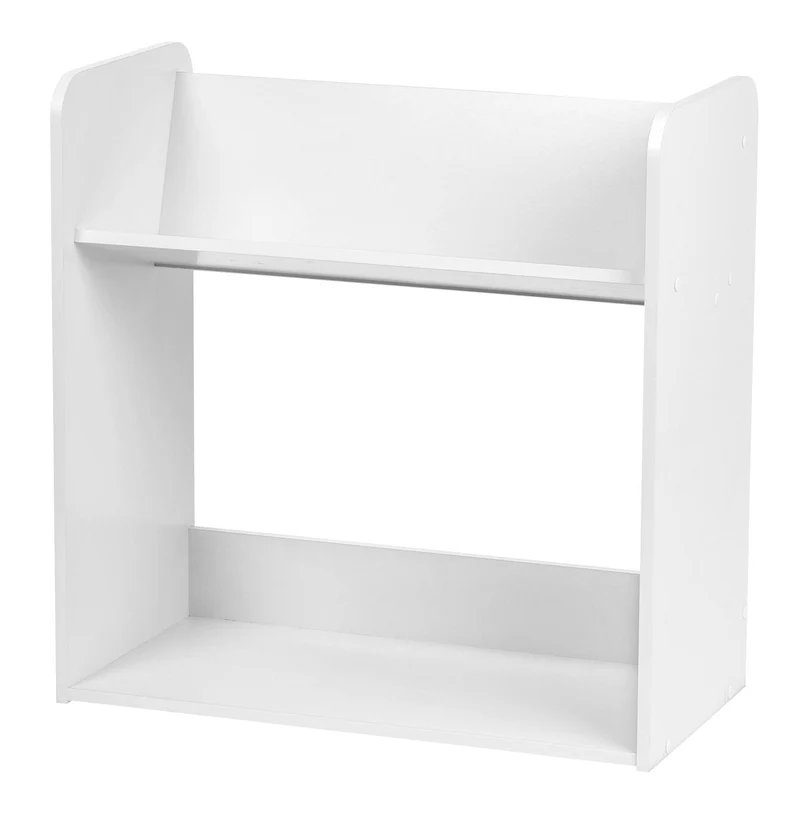 Tilted Book Shelf Rack - 2 Tier