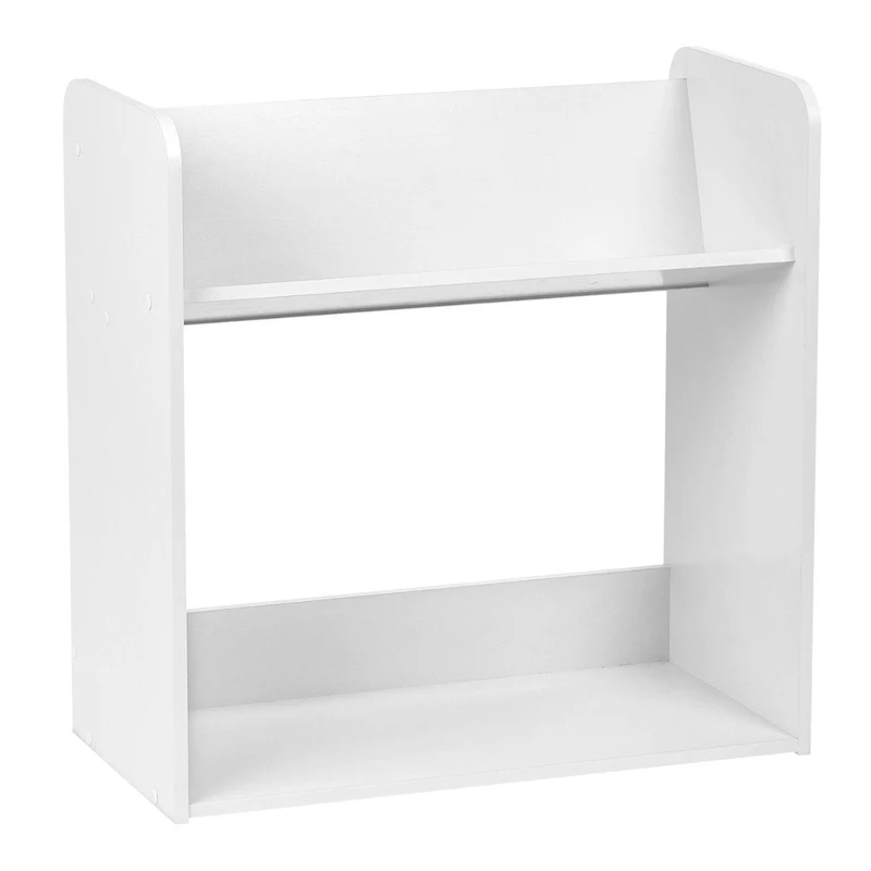 Tilted Book Shelf Rack - 2 Tier