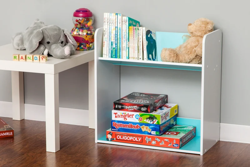 Tilted Book Shelf Rack - 2 Tier