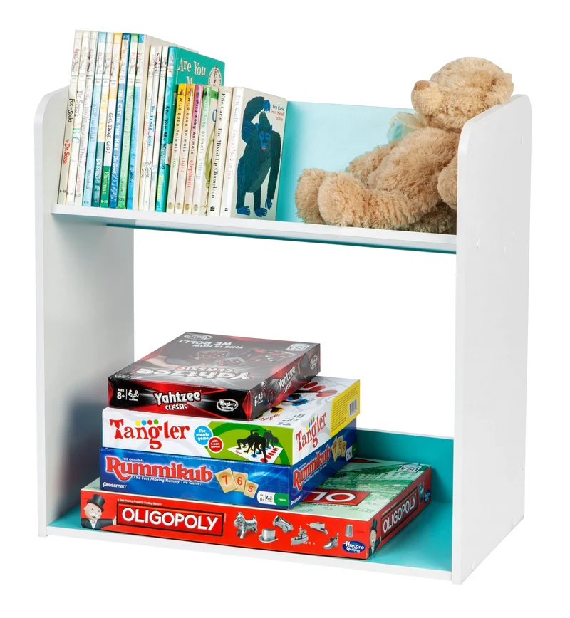 Tilted Book Shelf Rack - 2 Tier