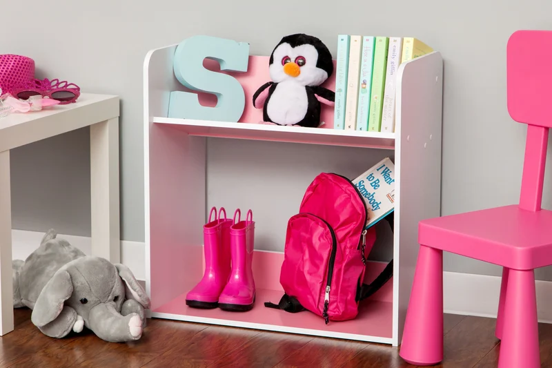 Tilted Book Shelf Rack - 2 Tier