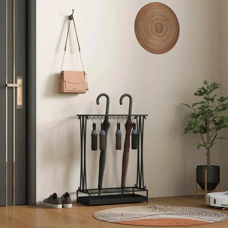 Nancy's Portel Paraplubak - Paraplurek - Paraplustandaard - Zwart