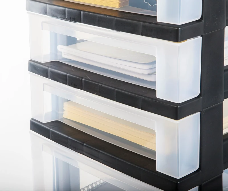 Storage Cart with Organizer Top - 7 Drawer