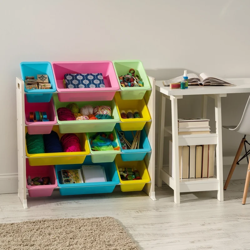 Storage Bin Rack - 4 Tier