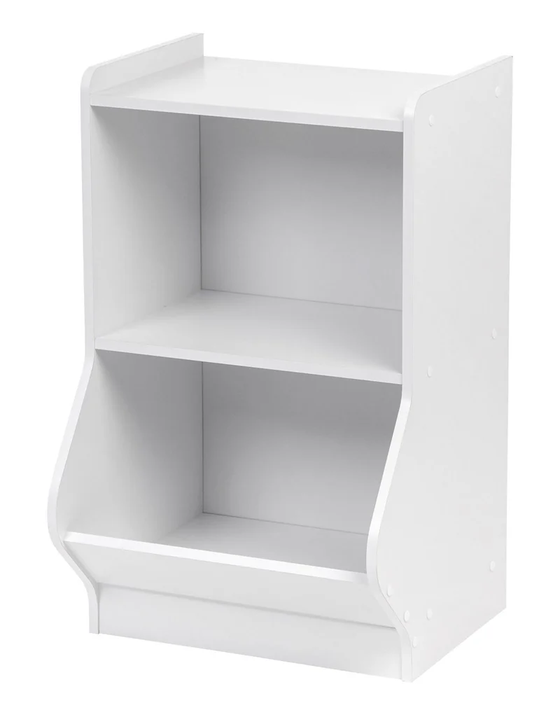 Storage and Organizer Shelf with Footboard - 2 Tier