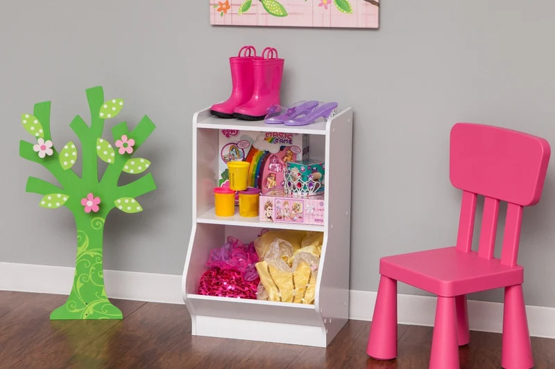 Storage and Organizer Shelf with Footboard - 2 Tier