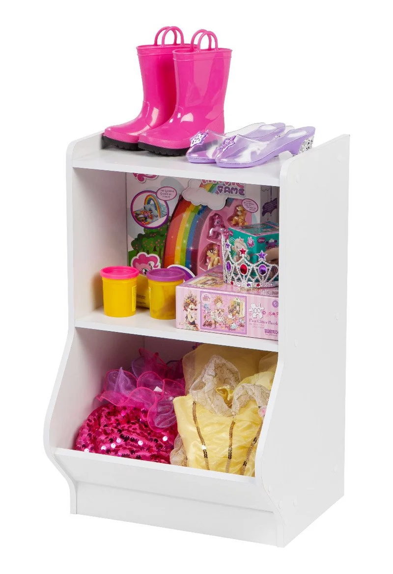 Storage and Organizer Shelf with Footboard - 2 Tier