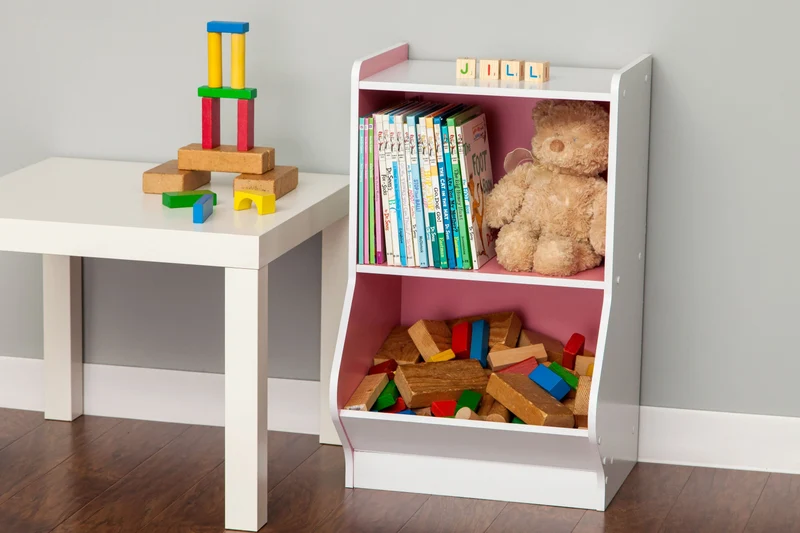 Storage and Organizer Shelf with Footboard - 2 Tier