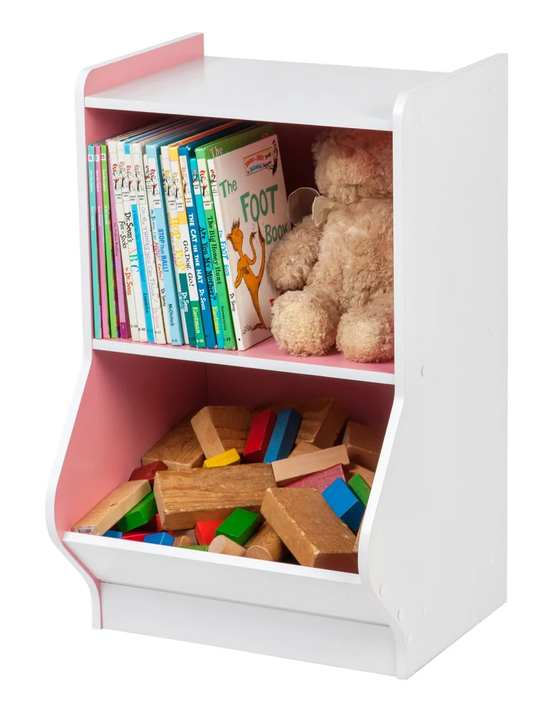 Storage and Organizer Shelf with Footboard - 2 Tier