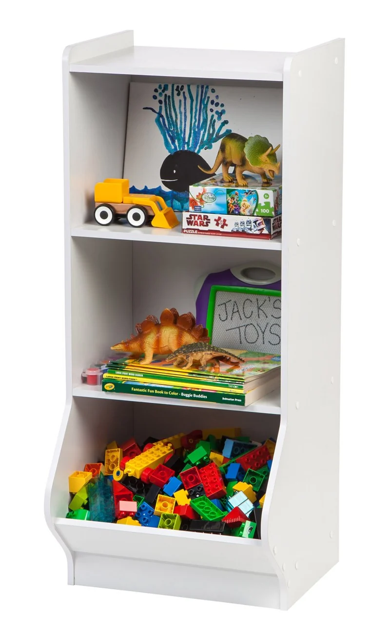 Storage and Organizer Shelf with Footboard - 3 Tier