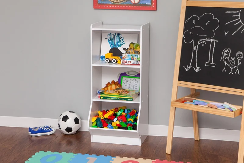 Storage and Organizer Shelf with Footboard - 3 Tier