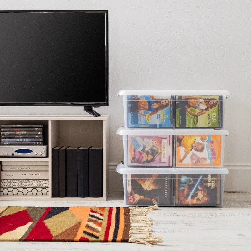 Modular Divided Media Storage Box - Large