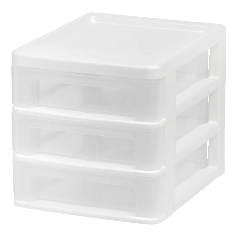 Compact Desktop Organizer 3 Drawer 2 Pack