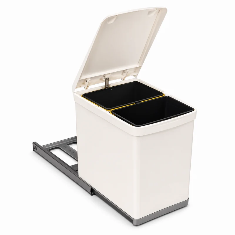 Poubelle Encastrable 2 Bacs Gollinucci 283GC Gris – 2 × 7,5 L
