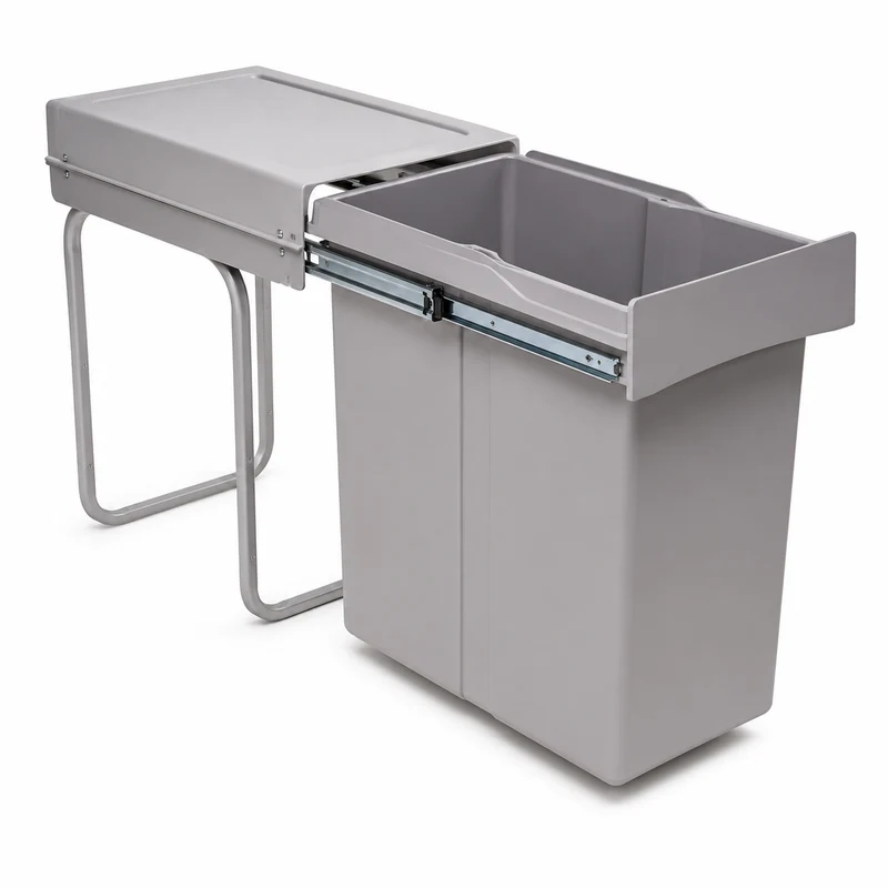 Poubelle Encastrable 1 Bac Gollinucci 6294G4 Gris – 40 L